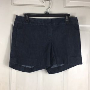 Express Navy Jean Shorts